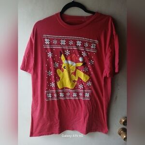Red Pikachu Christmas T-Shirt